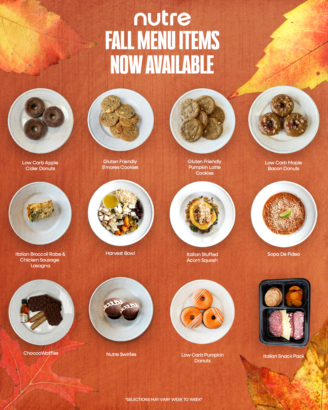 @Nutre_Meals — Menu Graphic showcasing nutre's new menu items for the fall 2025 season.