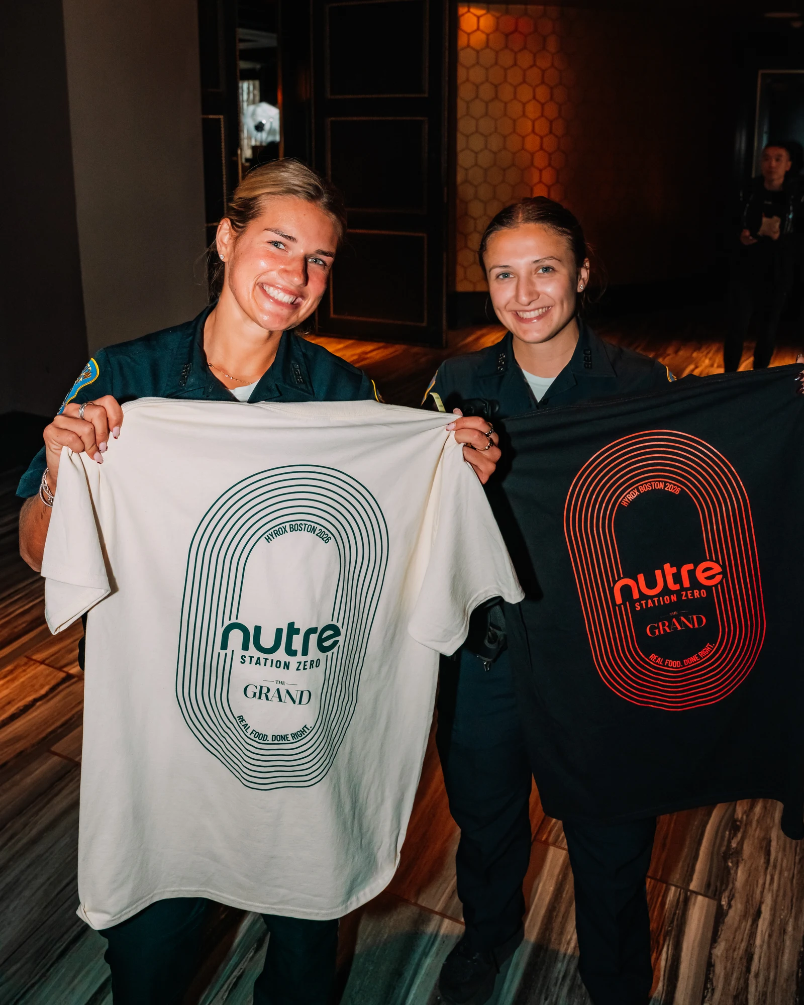 Event apparel, worn at The Grand.