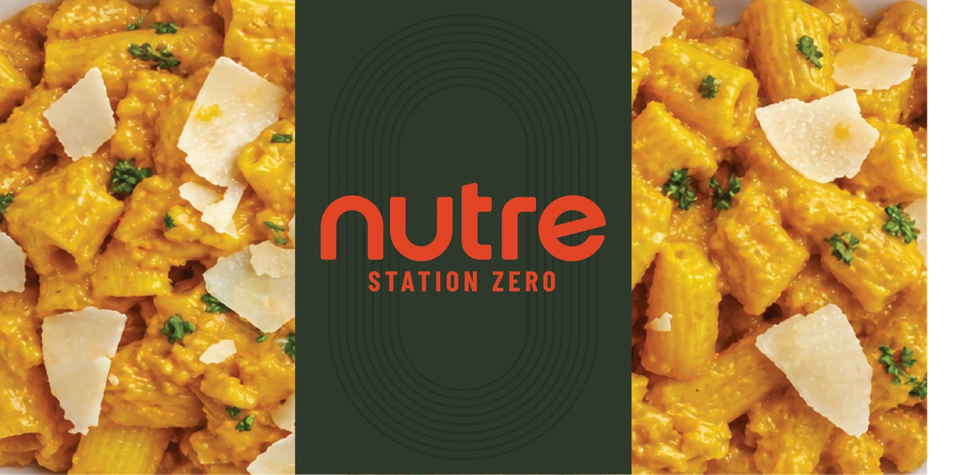 Street handout / Front. Food first, event identity up front.